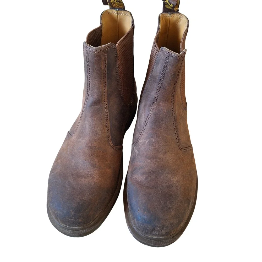 Dr Martens 2976 Brown Crazy Horse Leather Chelsea Boot Pull On Mens 7
